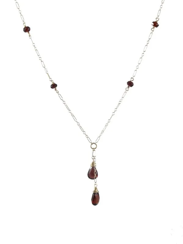 Long Gemmed Necklace sold by Peggy Li Creations