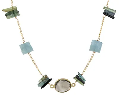 Tourmaline Aquamarine Harmony Necklace sold by Peggy Li Creations product image thumbnail 3