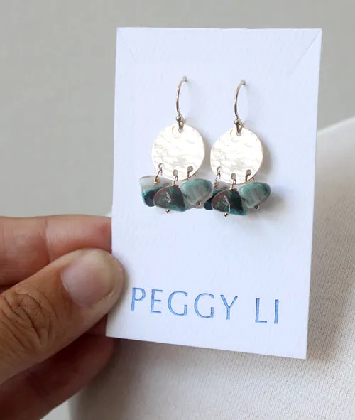 Opalite Disc Earrings sold by Peggy Li Creations product image thumbnail 2