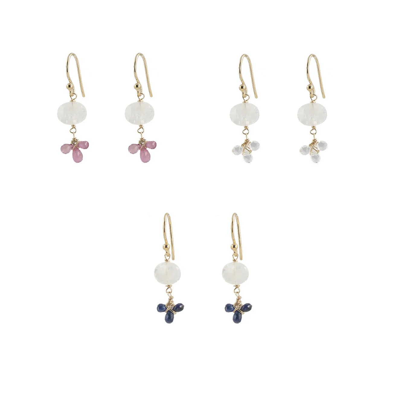 Moonstone Fleur Earrings sold by Peggy Li Creations product image thumbnail 2