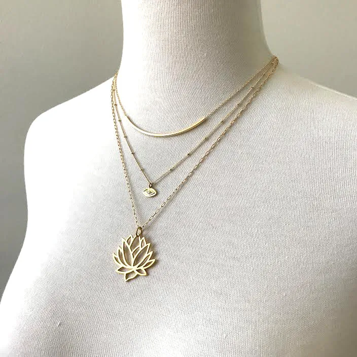 14k Evil Eye and Diamond Necklace sold by Peggy Li Creations product image thumbnail 2