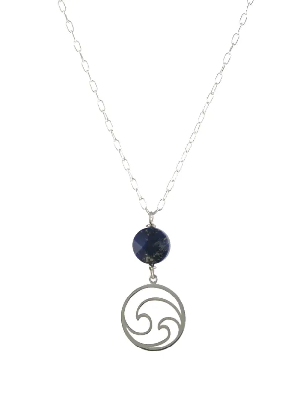 Wave Necklace with Blue Lapis sold by Peggy Li Creations