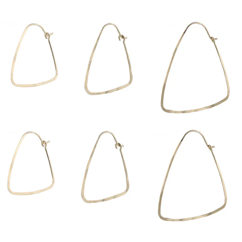 Triangle Hoop Earrings sold by Peggy Li Creations