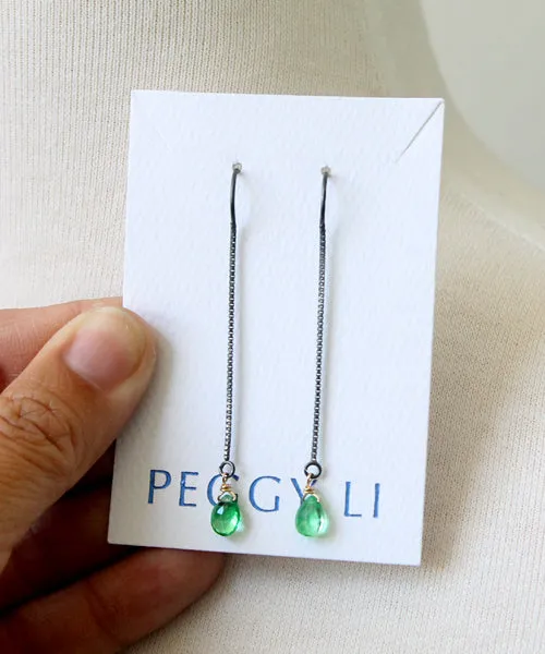 Oxidized Threader Earring sold by Peggy Li Creations product image thumbnail 2