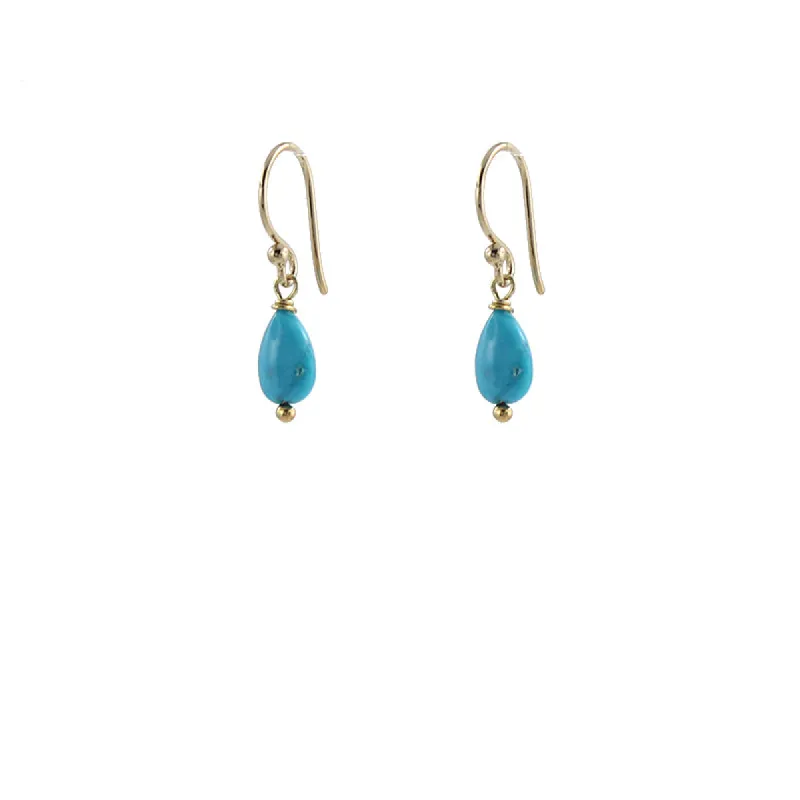 Turquoise Droplet Earrings sold by Peggy Li Creations