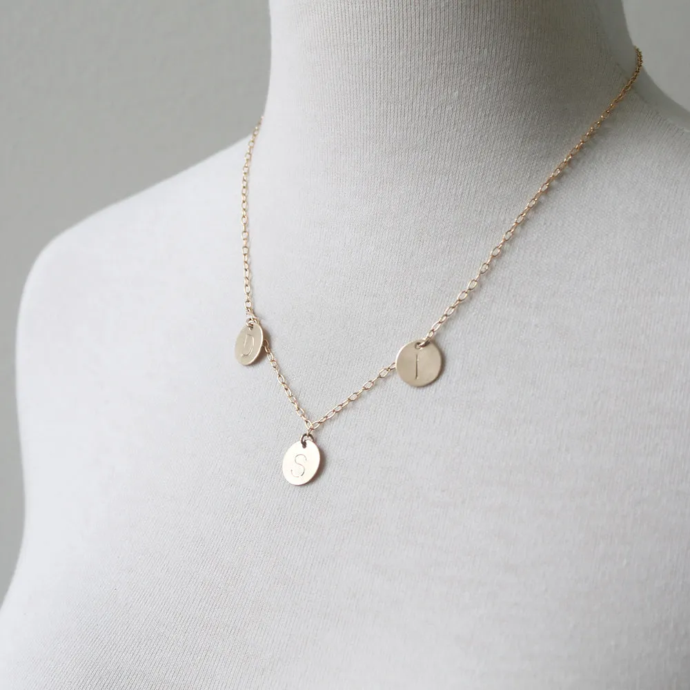 Family Initial Necklace - Gold sold by Peggy Li Creations product image thumbnail 5