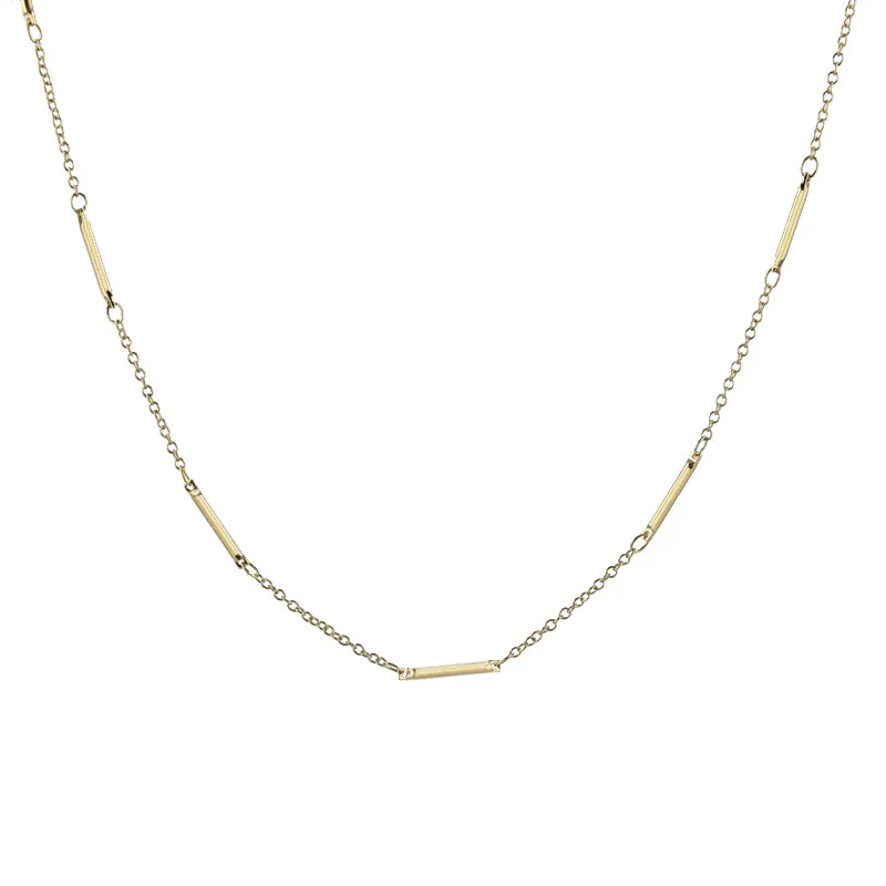 Bar and Link Chain Necklace sold by Peggy Li Creations