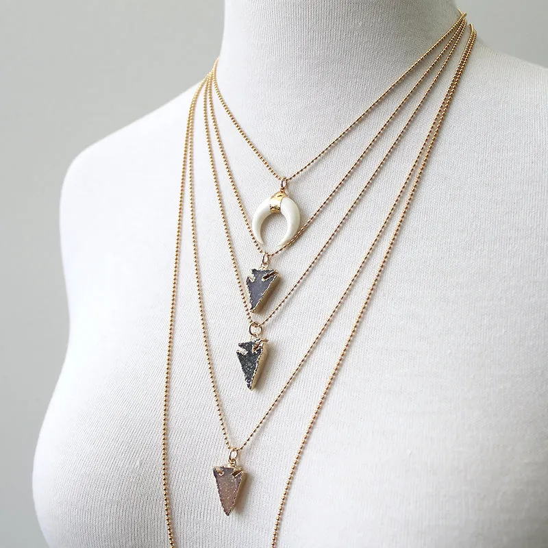 Double Horn Necklace sold by Peggy Li Creations product image thumbnail 2