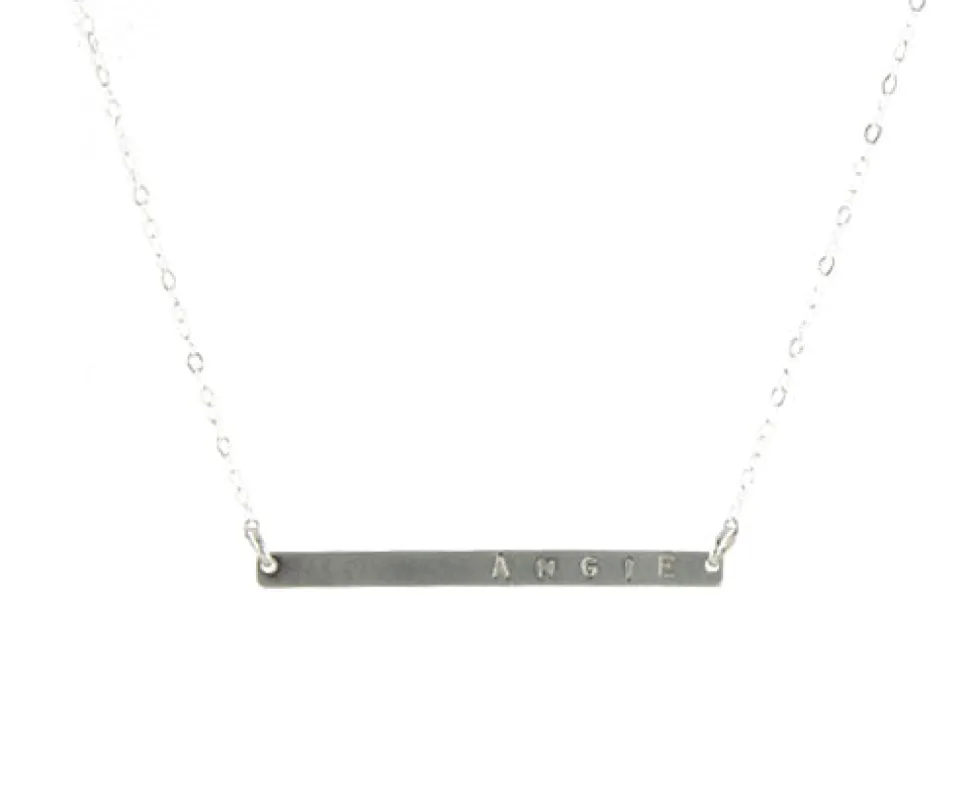 Skinny Bar Necklace - SS sold by Peggy Li Creations