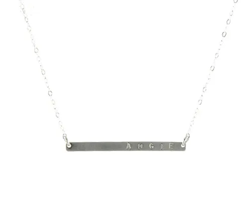 Skinny Bar Necklace - SS sold by Peggy Li Creations