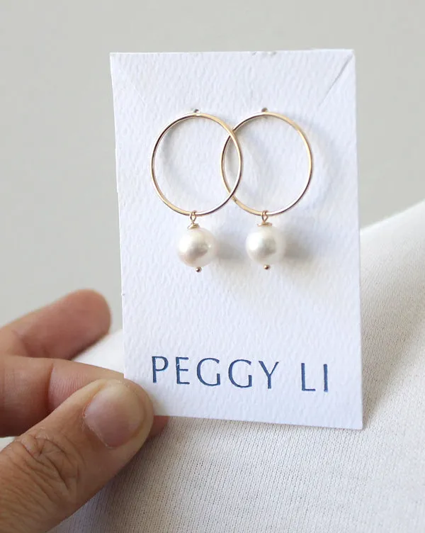 14k Gold Elegant O Earrings sold by Peggy Li Creations product image thumbnail 2