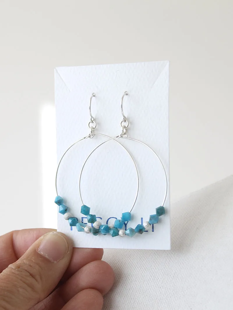 Apatite Circle Earrings sold by Peggy Li Creations product image thumbnail 2