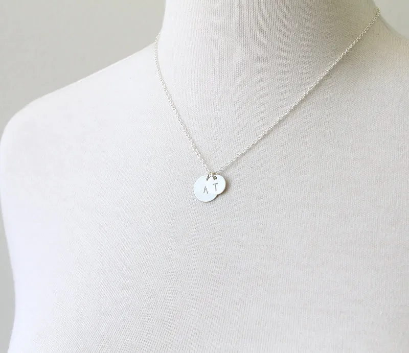 Round Initial Necklace - SS sold by Peggy Li Creations product image thumbnail 2