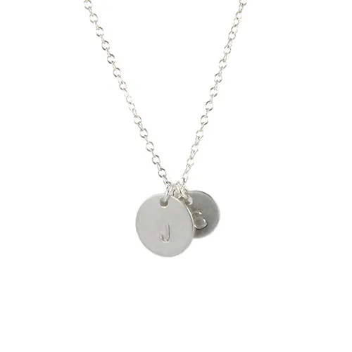Round Initial Necklace - SS sold by Peggy Li Creations