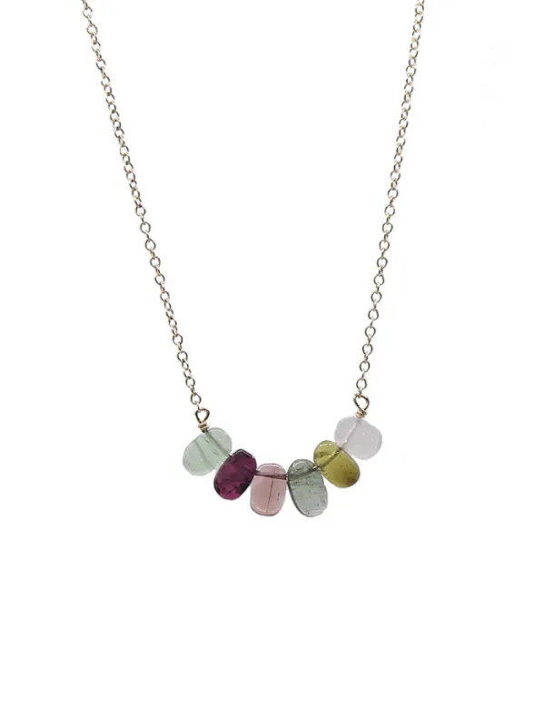 Tourmaline Ovals Necklace sold by Peggy Li Creations