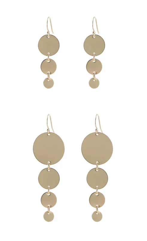 Solid Graduated Circles Earrings sold by Peggy Li Creations