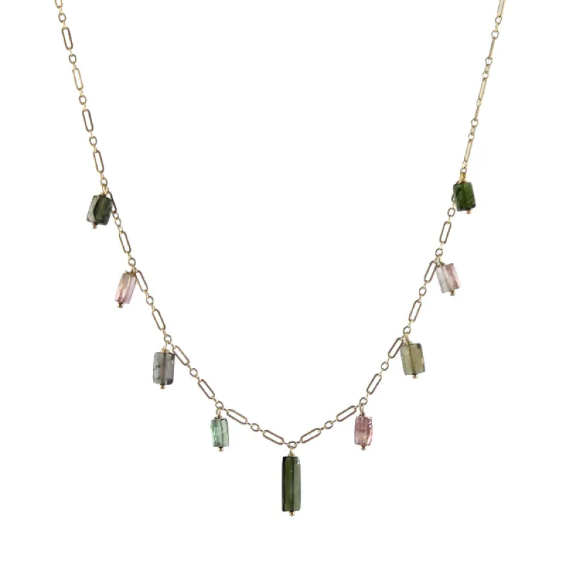Rectangle Tourmaline Necklace sold by Peggy Li Creations