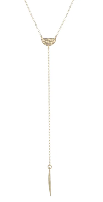 Half Moon Lariat Necklace made by Peggy Li Creations