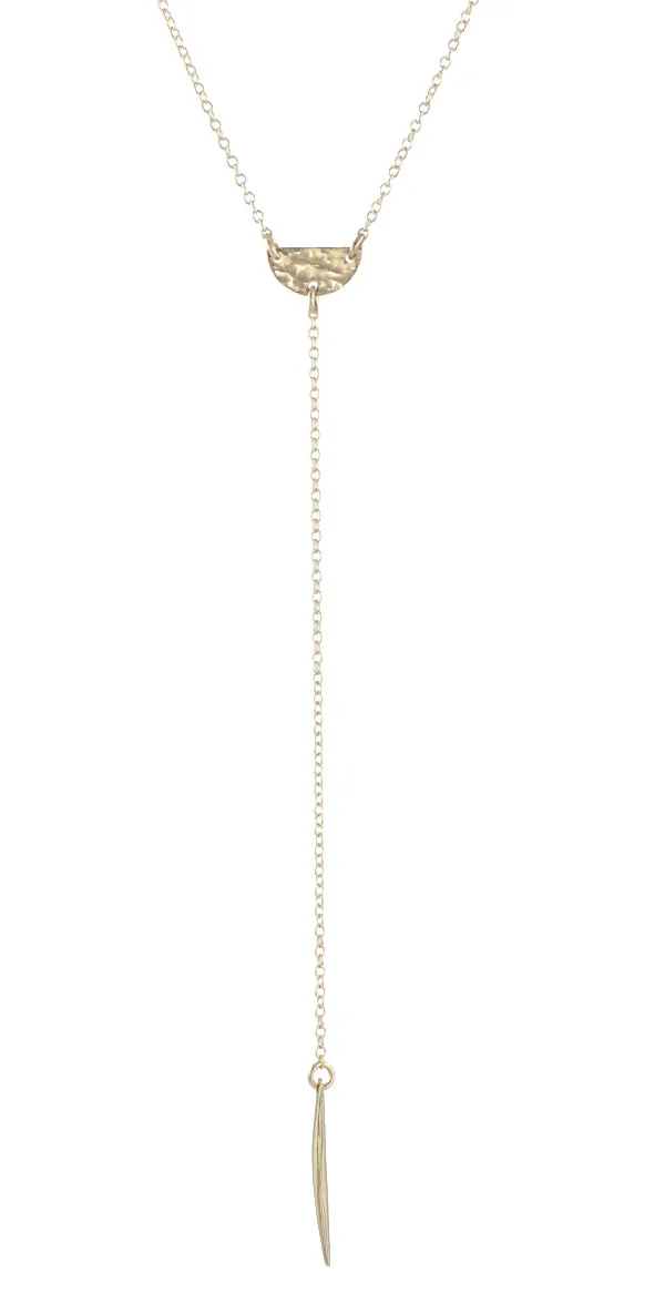 Half Moon Lariat Necklace sold by Peggy Li Creations
