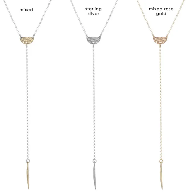 Half Moon Lariat Necklace sold by Peggy Li Creations product image thumbnail 3