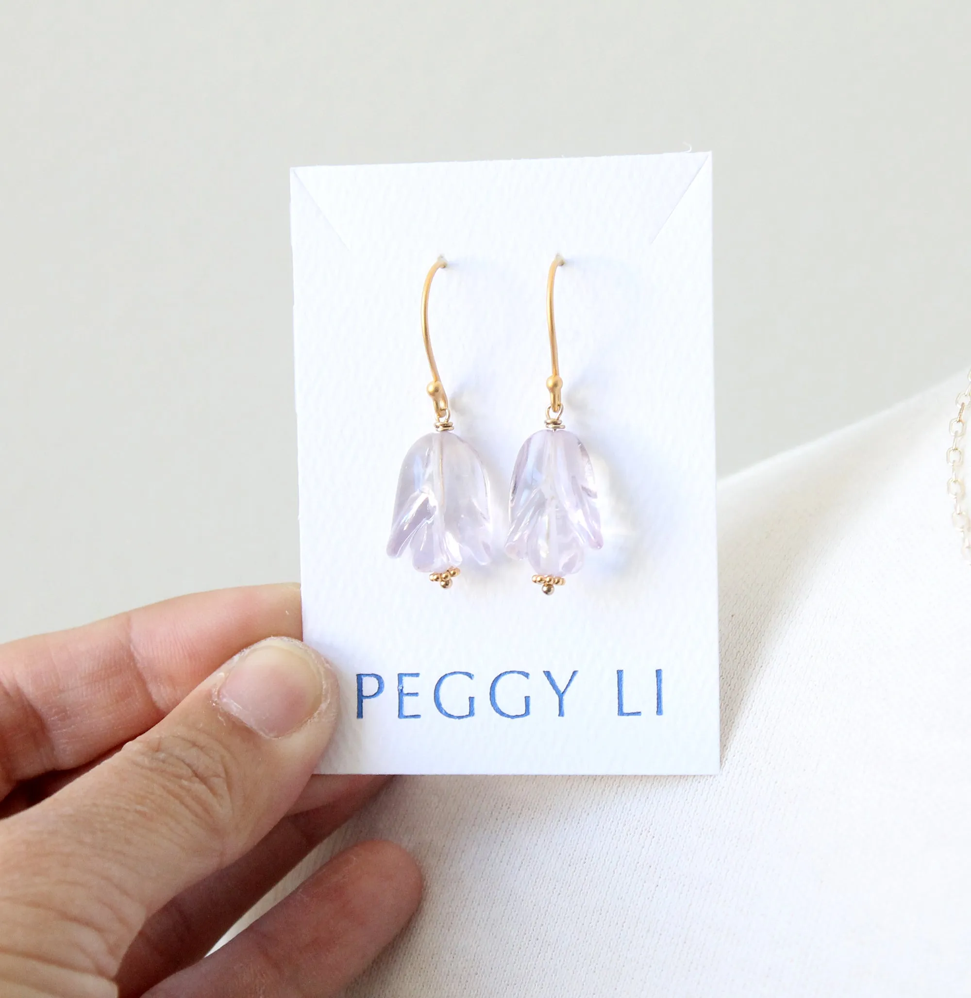 Tulip Stone Earrings sold by Peggy Li Creations product image thumbnail 2