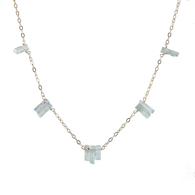Aquamarine Spires Necklace sold by Peggy Li Creations