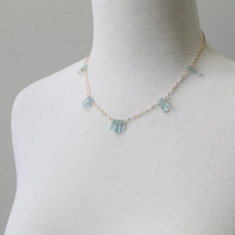Aquamarine Spires Necklace sold by Peggy Li Creations product image thumbnail 3