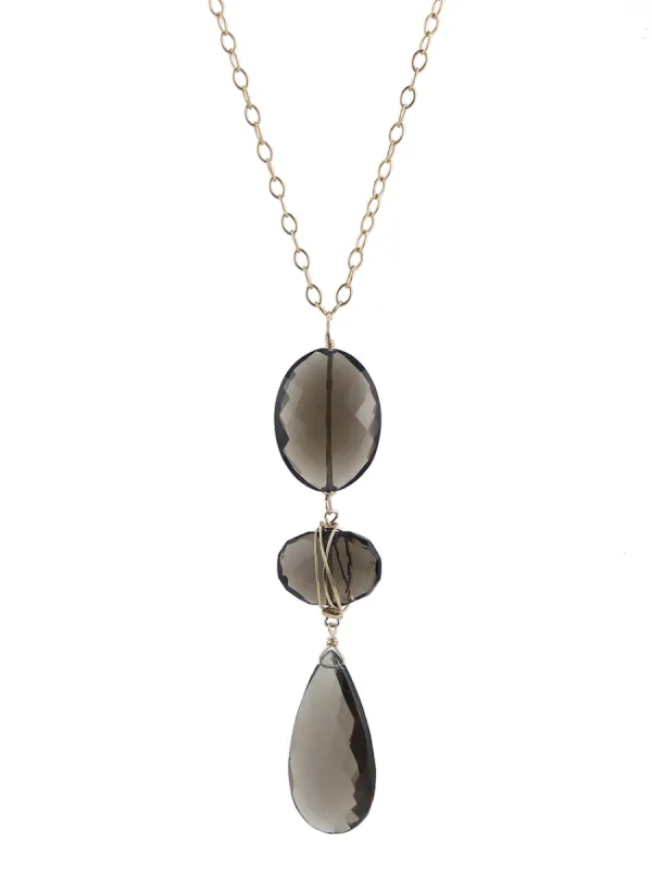 Bold Smoky Quartz Necklace sold by Peggy Li Creations