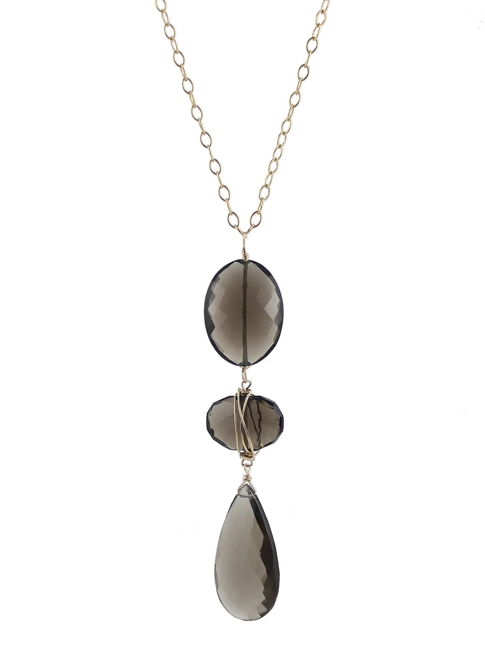 Bold Smoky Quartz Necklace sold by Peggy Li Creations