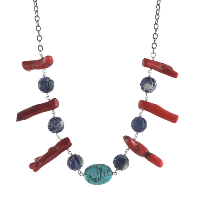 Bold Coral Branch Necklace sold by Peggy Li Creations