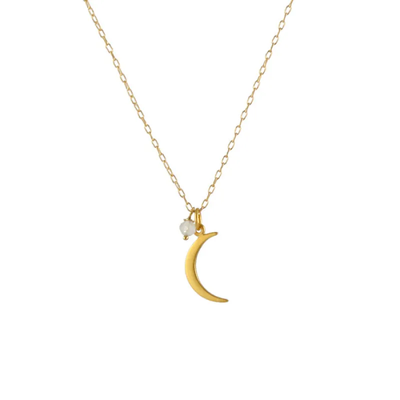 Small Moon Necklace sold by Peggy Li Creations