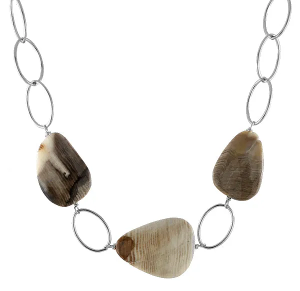 Wood Opal Loopy Necklace sold by Peggy Li Creations product image thumbnail 2
