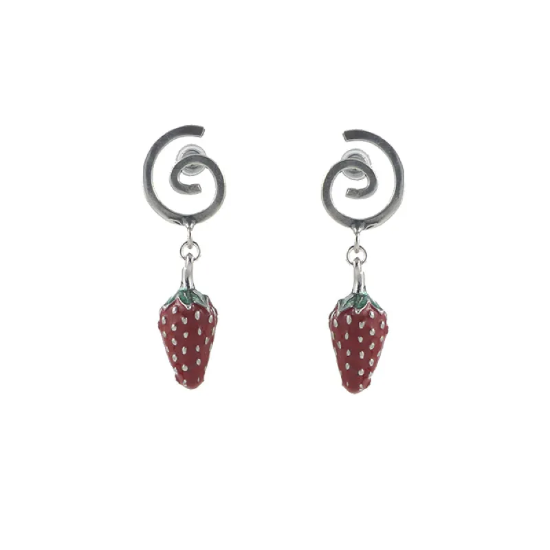 Strawberry Swirl Earrings sold by Peggy Li Creations