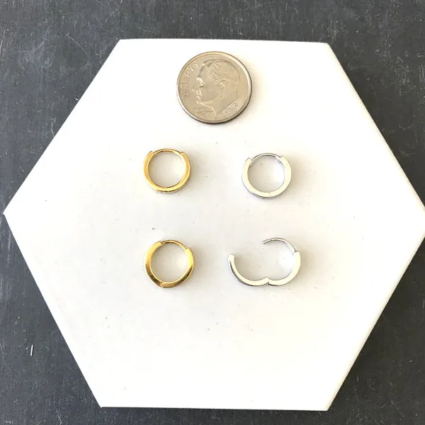 Wide Huggie Hoop Earrings sold by Peggy Li Creations product image thumbnail 2