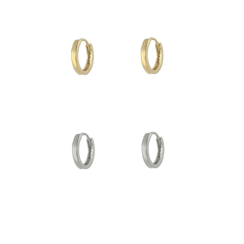 Wide Huggie Hoop Earrings sold by Peggy Li Creations