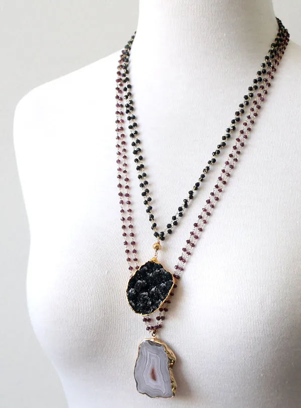 Black Kyanite on Double Chain Necklace sold by Peggy Li Creations product image thumbnail 3
