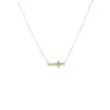 Sideways Cross Necklace sold by Peggy Li Creations