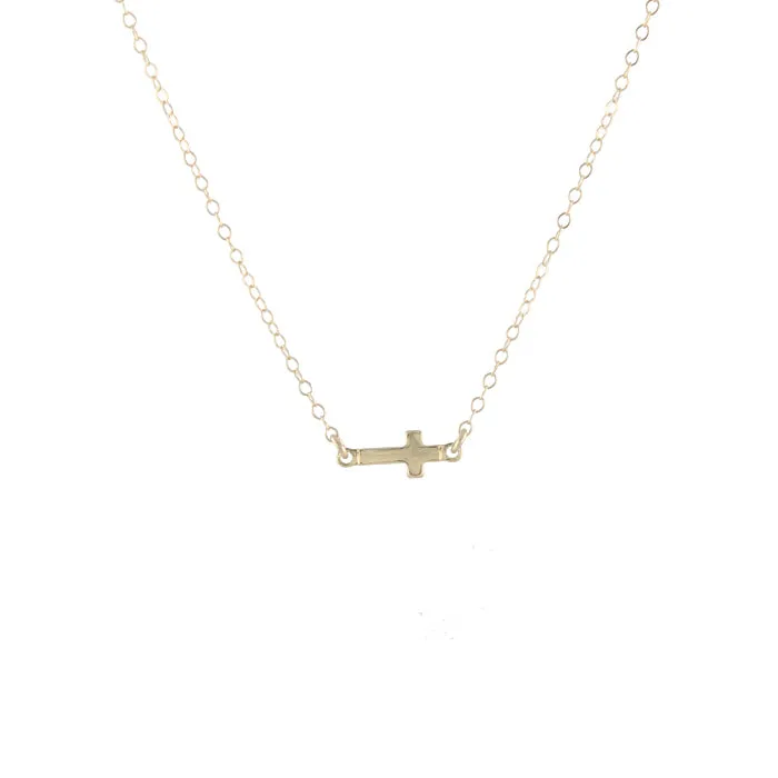 Sideways Cross Necklace sold by Peggy Li Creations