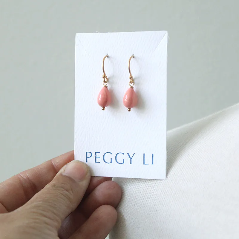 Coral Droplet Earrings sold by Peggy Li Creations product image thumbnail 2