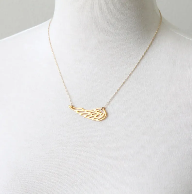 Bold Angel Wing Necklace sold by Peggy Li Creations