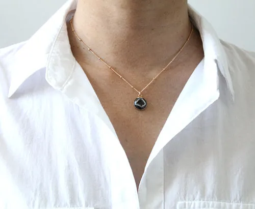 Druzy Dot Necklace sold by Peggy Li Creations product image thumbnail 3