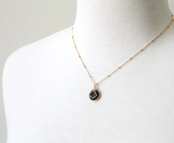 Druzy Dot Necklace sold by Peggy Li Creations product image thumbnail 2