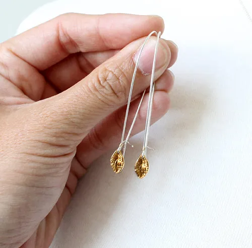 Floating Leaf Earrings sold by Peggy Li Creations product image thumbnail 3