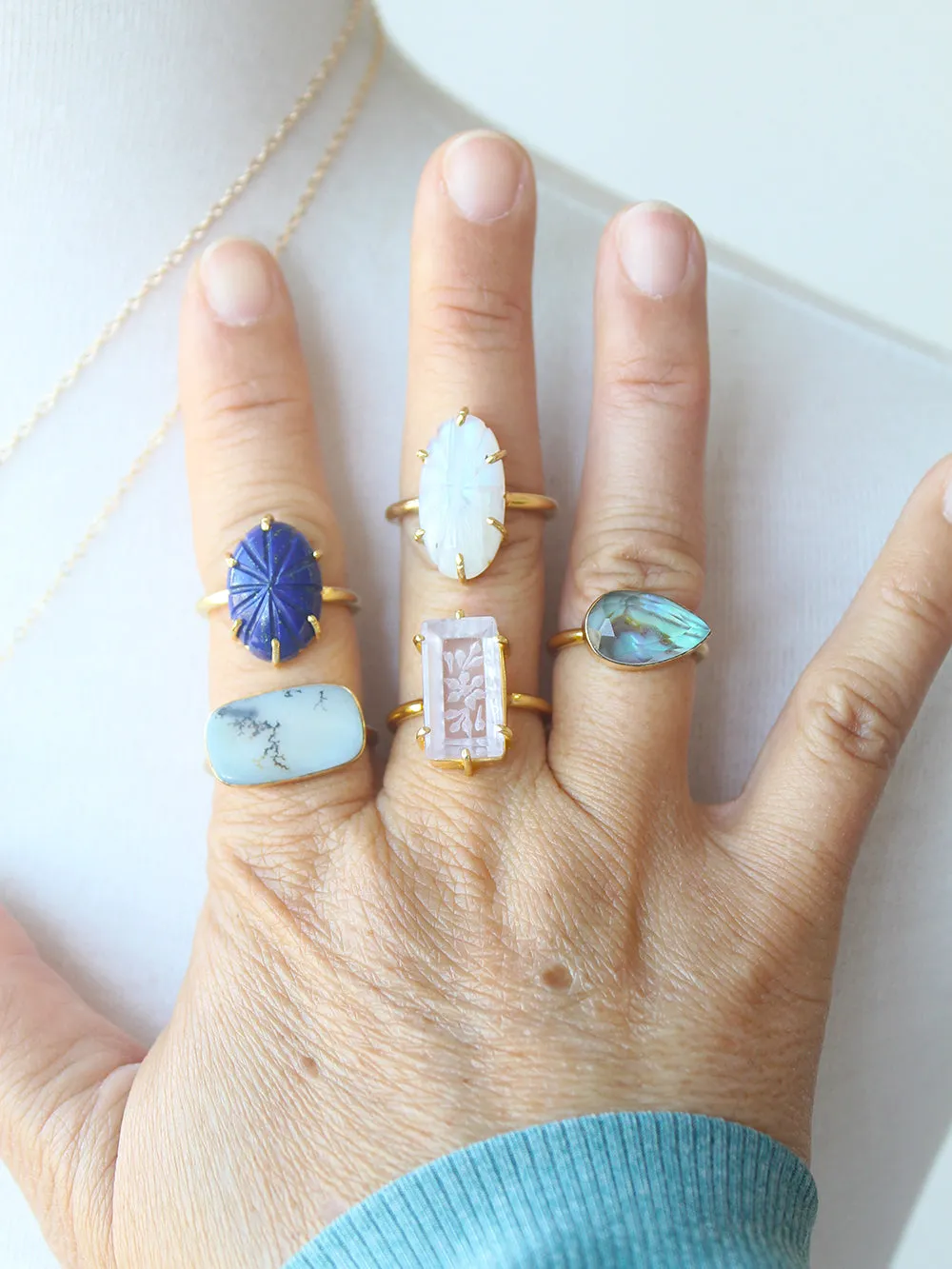 Mixed Gem Rings sold by Peggy Li Creations product image thumbnail 2