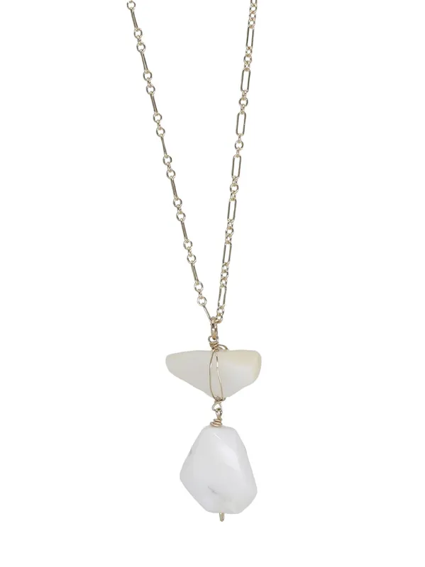 White Opal Iceberg Necklace sold by Peggy Li Creations