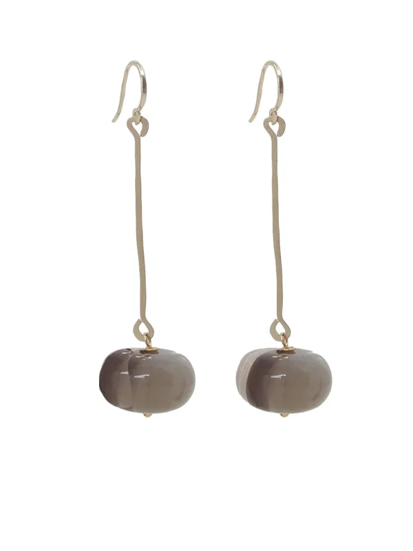 Wood Opal Plumb Earrings sold by Peggy Li Creations