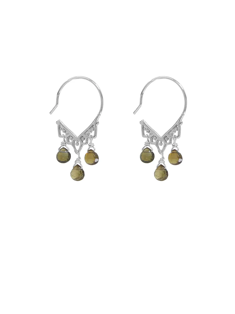 Tourmaline Filagree Earrings sold by Peggy Li Creations product image thumbnail 2