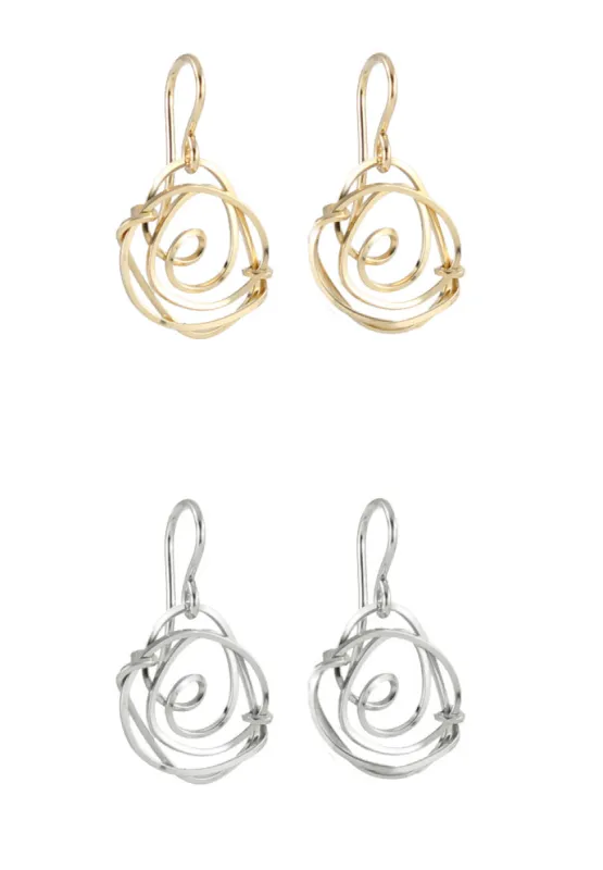 Santa Rosa Rosette Earrings sold by Peggy Li Creations