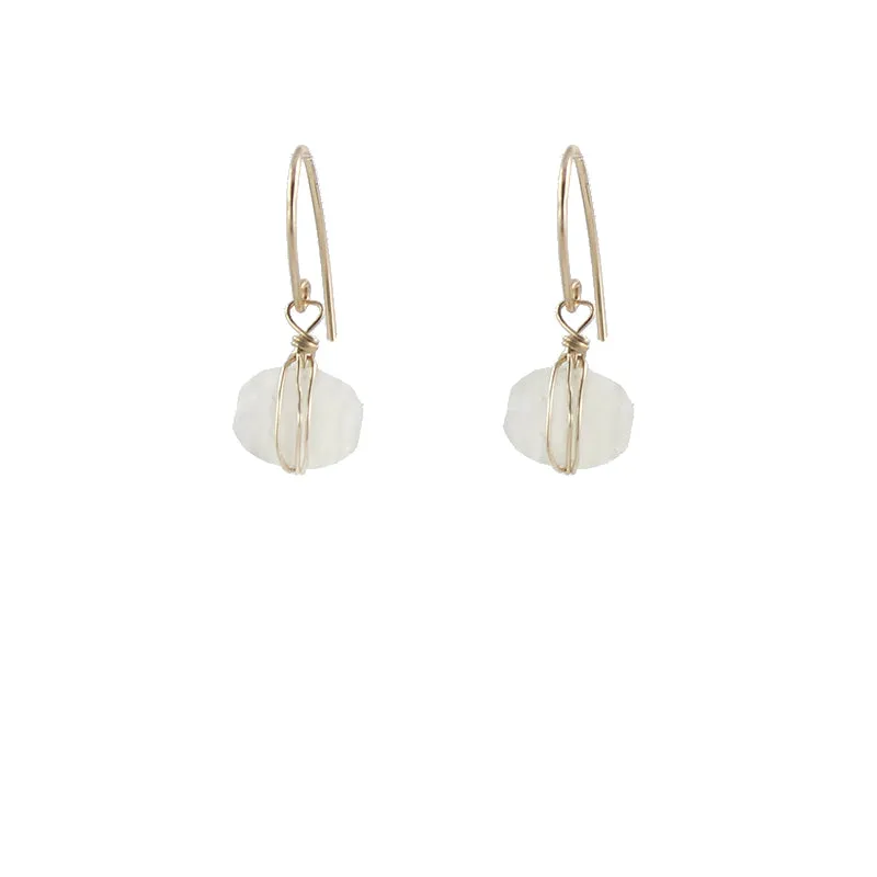 Wrapped Moonstone Earrings sold by Peggy Li Creations