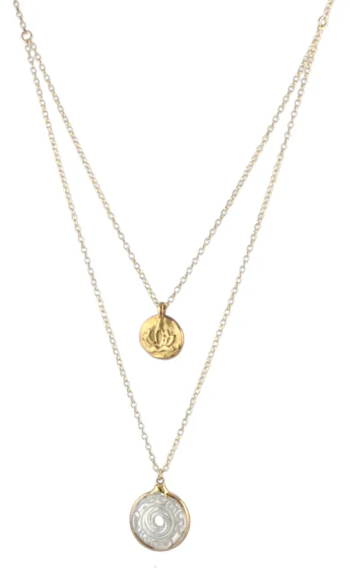 Double Pendant Necklace sold by Peggy Li Creations